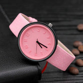Elegant Women's Quartz Watch with PU Leather Strap